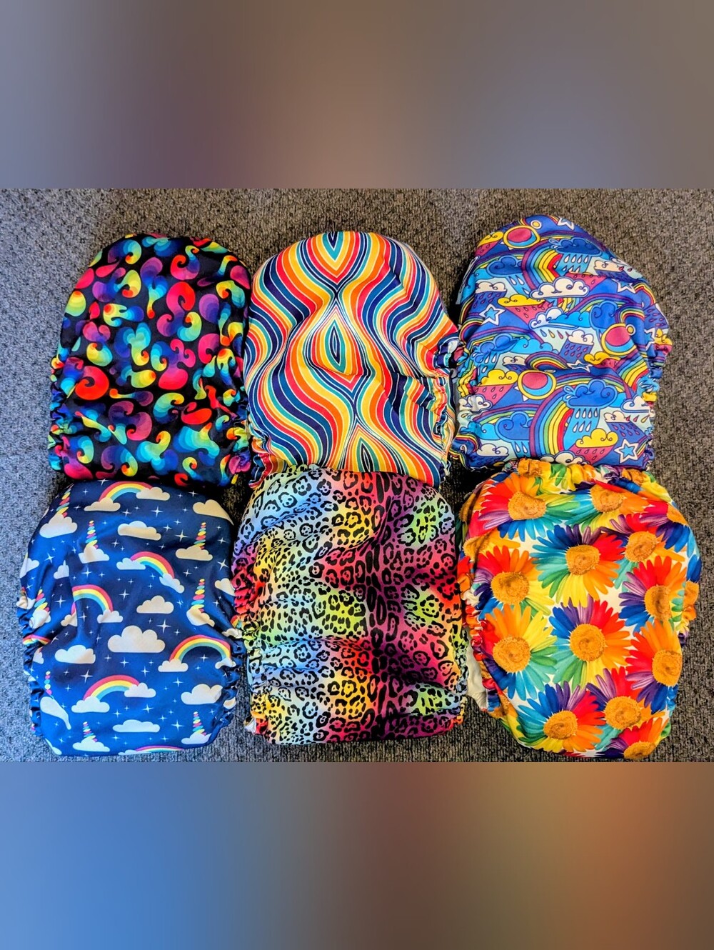 Rainbow Cloth Diapers